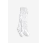 Next Collant in misto cotone con cuori testurizzati 7480cm Bianco