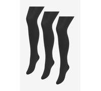 next Donna Confezione da Tre Paia di Collant Opachi 100 Denari Nero XL