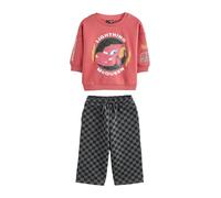 NEXT Completo con felpa girocollo e pantaloni da jogging Cars Red Charcoal 3 Anni