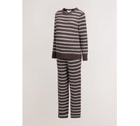 Next Completo premaman a righe in maglia Marrone