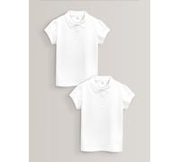 Next Confezione 2 polo a maniche corte in cotone per bambine (316 ) 134140cm Bianco