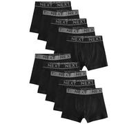NEXT Confezione da 10 Boxer Aderenti Black with Grey Waistband 13 Anni