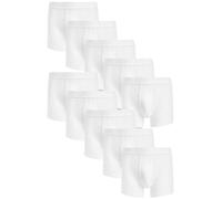 NEXT Confezione da 10 Boxer con Cucitura Frontale ad A Bianco S