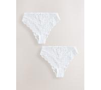 Next Confezione da 2 slip in pizzo 48 Bianco