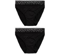 NEXT Confezione da 2 Slip per Il Flusso Medio a Vita Alta Nero 50
