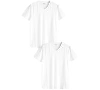 NEXT Confezione da 2 T-Shirt con Scollo a V in 100% Cotone - Regular Bianco XXL