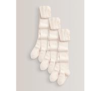 Next Confezione da 3 collant da scuola in misto cotone 166168cm crema