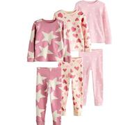 NEXT Confezione da 3 Pigiami Comodi con Fantasia Stelle Rosa/Bianco 18 Mesi