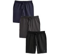 NEXT Confezione da 3 Shorts Leggeri 100% Cotone Blu Navy/Grigio/Nero L