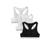 NEXT Confezione da 3 Top Corti con Dorso a Vogatore Nero/Grigio/Bianco 15 Anni