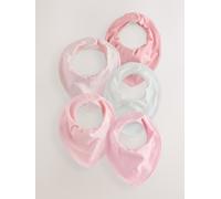 NEXT Bambina Confezione da 5 bavaglini in 100% cotone Rosa one size