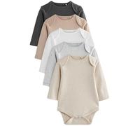 NEXT Confezione da 5 body basic per neonati a maniche lunghe Neutro 1 Mese