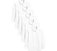 NEXT Confezione da 5 Camicie Formali per la Scuola a Maniche Lunghe con vestibilità Classica Bianco 9 Anni