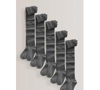 Next Confezione da 5 collant da scuola in misto cotone 158164cm Grigio