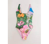 next Costume da bagno con scollo a V e controllo della pancia, collaborazione artistica di Benjamin MacGregor 52 verde
