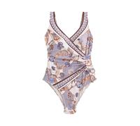 Next Costume intero écru / blu colomba / cioccolato / marrone chiaro Donna - Abbigliamento - Taglie comode - Moda mare Next L