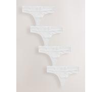 Next Cotone e Pizzo Slip 4 Confezione 38 Bianco