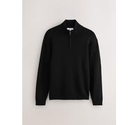 Next Cotton Blend Quarter Zip Jumper large Nero