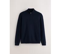 Next Cotton Blend Quarter Zip Jumper xlarge blu