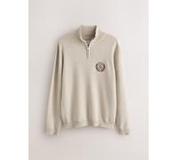 Next Cotton Blend Quarter Zip Jumper xlarge crema