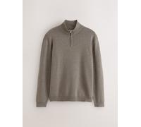 Next Cotton Blend Quarter Zip Jumper xlarge Naturale
