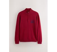 Next Cotton Blend Quarter Zip Jumper xxlarge rosso