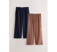 Next Culottes Stretch in misto Lino 2 Confezione 38long blu