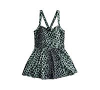 NEXT Donne Abito da Bagno Contenitivo con Gonna Green/Black Leopard Print 46