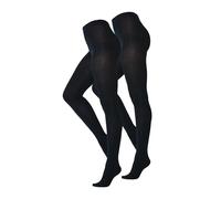 next Donna Confezione da 2 Caldi Collant Lavorati A Mano Blu Navy L