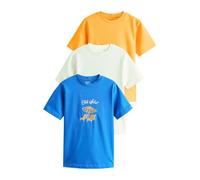 NEXT Donne Confezione da 3 T-Shirt Basic Pesanti Orange/Lime/Blue Graphic 40