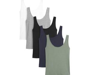 NEXT Donne Confezione da 5 Canotte con Spalline Larghe Multi 38