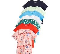 NEXT Donne Confezione da 7 T-Shirt Basic in 100% Cotone a Maniche Corte Multi Bright Colours XS