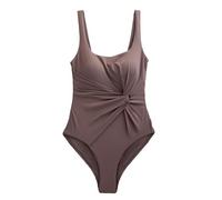 NEXT Donne Costume da Bagno Contenitivo con Scollo a Incrocio Marrone Cioccolato 40