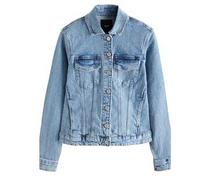 NEXT Donne Giacca aderente | Denim, Standard, giacca ha una chiusura a bottoni, due taschini con patta sul petto, colletto classico e tasche laterali