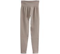 NEXT Donne Leggings a Coste a Vita Alta Senza Cuciture Neutro M