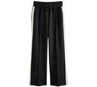 NEXT Donne Pantaloni Sportivi con Righe Laterali e Gamba Larga Nero X-Large