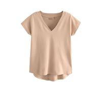Next Donne T-Shirt con Scollo a V e Maniche ad Aletta Neutro XL