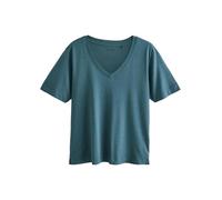 NEXT Donne T-Shirt Donna con Scollo a V Ampio in Cotone e Modal Blu alzavola XL