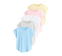 NEXT Donne T-Shirt in Cotone Tencel™ con Maniche AA Aletta Blue/Pink/Yellow/Grey/White M