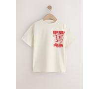 next Ecru Bagel Oversized Graphic Print T-Shirt (3-16yrs) 158164cm crema