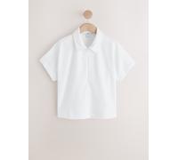 Next Ecru Short Sleeved Polo Zip Top 48 Naturale