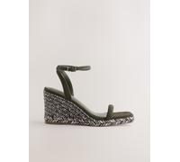 Next Espadrillas con punta quadrata e Scarpe con tacco a zeppa verde