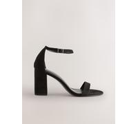 Next Faux Leather Block Heel Sandals eu41 Nero