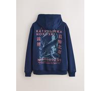 Next Felpa con cappuccio Hokusai Graphic xlarge blu