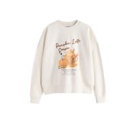 Next Felpa 'Pumpkin Latte Snoopy Licence' écru / marrone / marrone chiaro / nero Donna - Abbigliamento - Taglie comode - Felpe Next L-XL