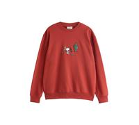 Next Felpa 'Snoopy' marrone / verde / rosso ciliegia / bianco Uomo Next S
