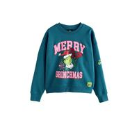Next Felpa 'The Grinch Official License Fun Wreath Bow Christmas' smeraldo / rosa chiaro / rosso / bianco Donna Next L smeraldo / rosa chiaro / rosso / bianco