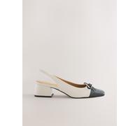 Next Forever Comfort Slingback con Scarpe con tacco a blocco e punta quadrata eu38 crema