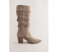 Next Forever Comfort Standard/Wide Fit Suede Whipstitch Knee High Slouch Boots eu38 carne