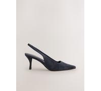Next Forever Comfort Suede Chisel Toe Slingback Heels eu36 blu